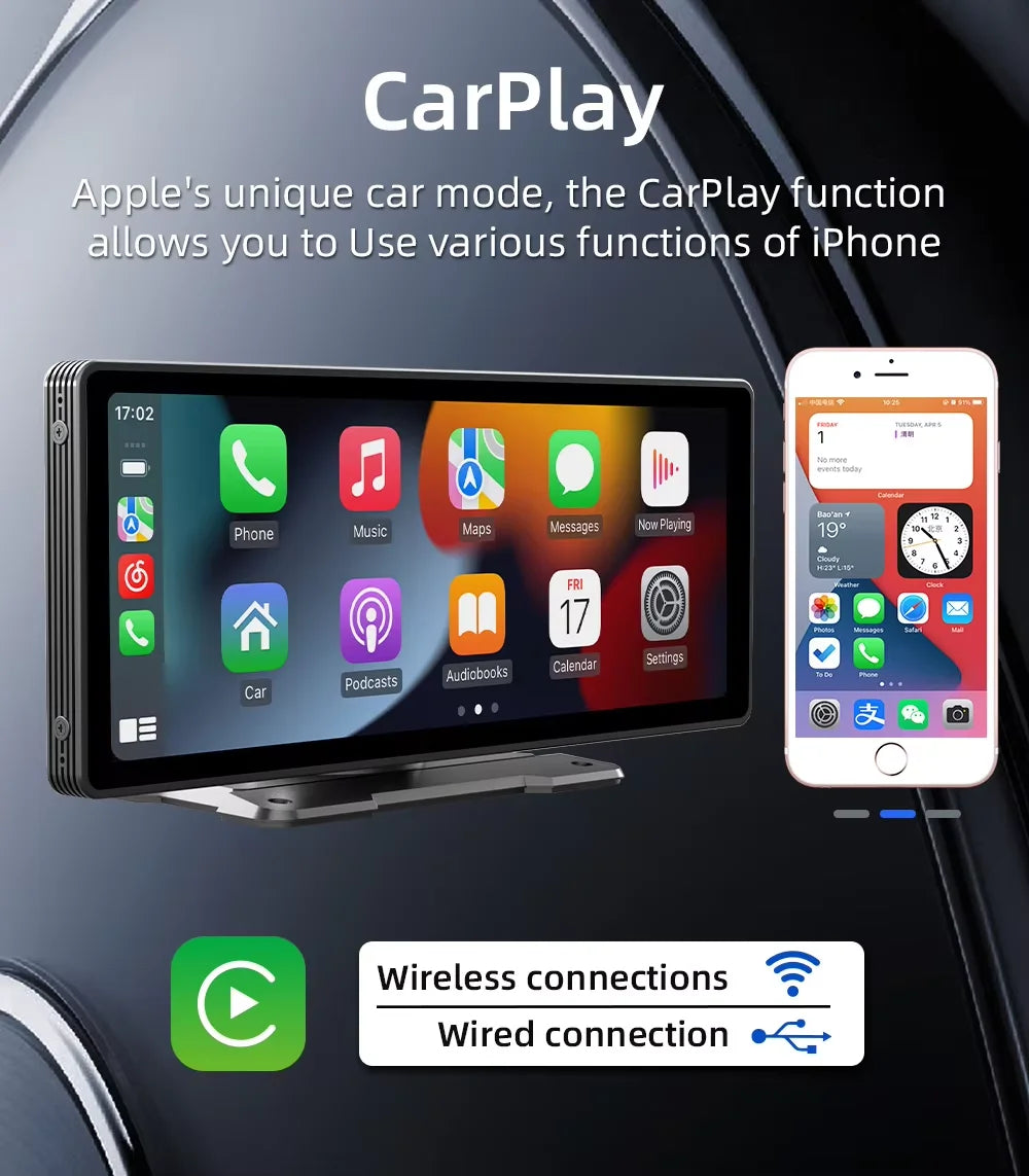 10.26” Universal Car Radio Multimedia Player – Wireless CarPlay & Android Auto