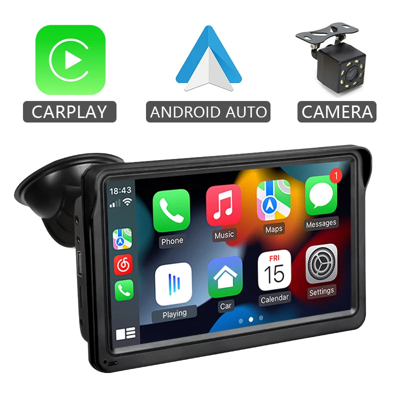7” Universal Car Multimedia Player – Wireless CarPlay & Android Auto