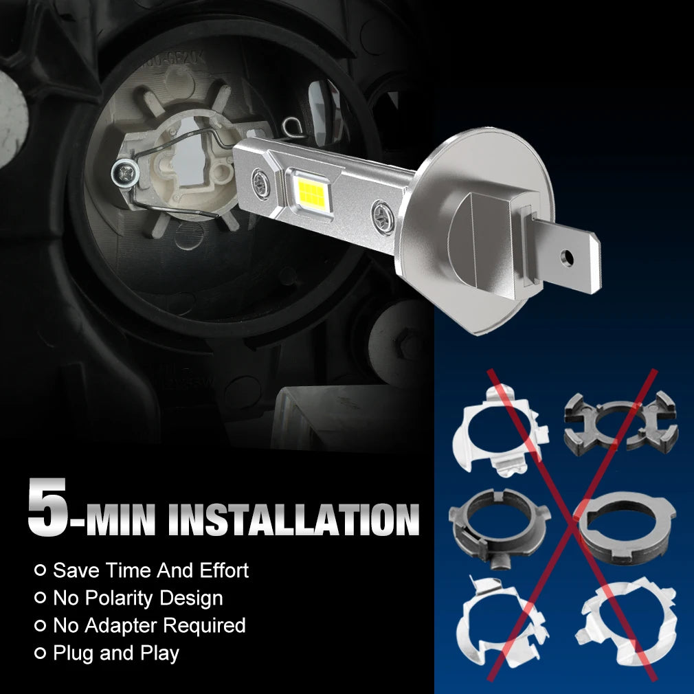 H1 LED Headlight Bulb – 6000K White
