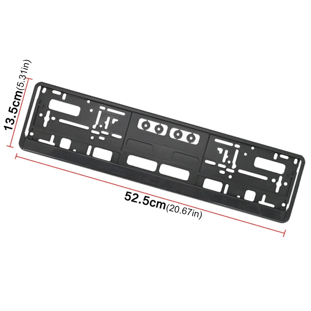 2Pcs Car Licence Plate Bracket Black Number Plate Holder EU Standard License Plate Frame Cover Anti-corrosion Auto Accessories