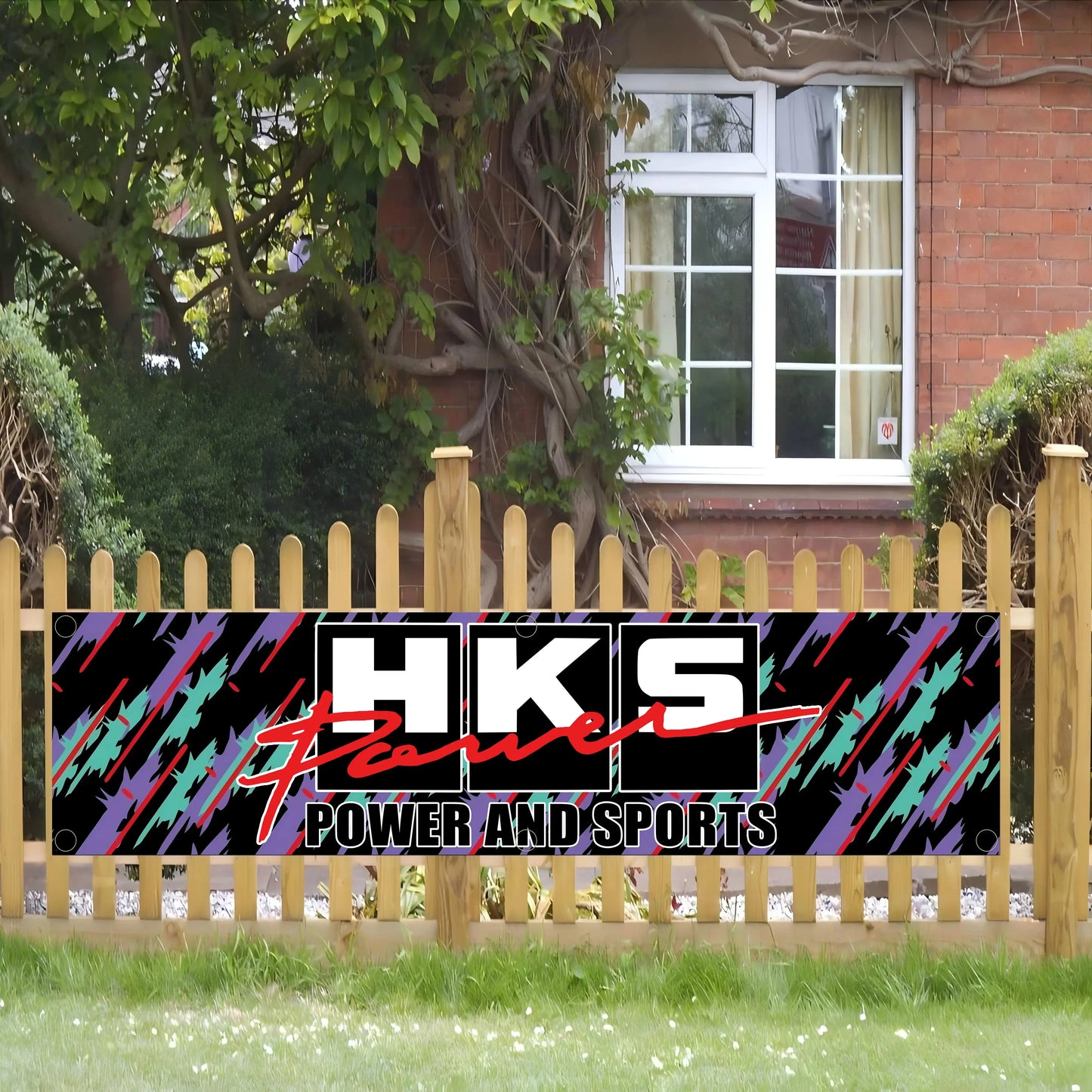 HKS Power Logo Banner Flag – Garage Wall Art
