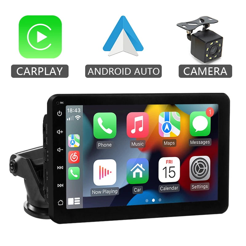 7” Universal Car Multimedia Player – Wireless CarPlay & Android Auto