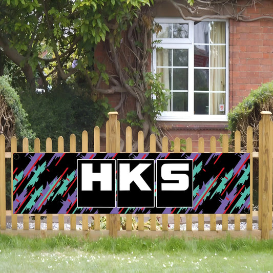 HKS Power Logo Banner Flag – Garage Wall Art