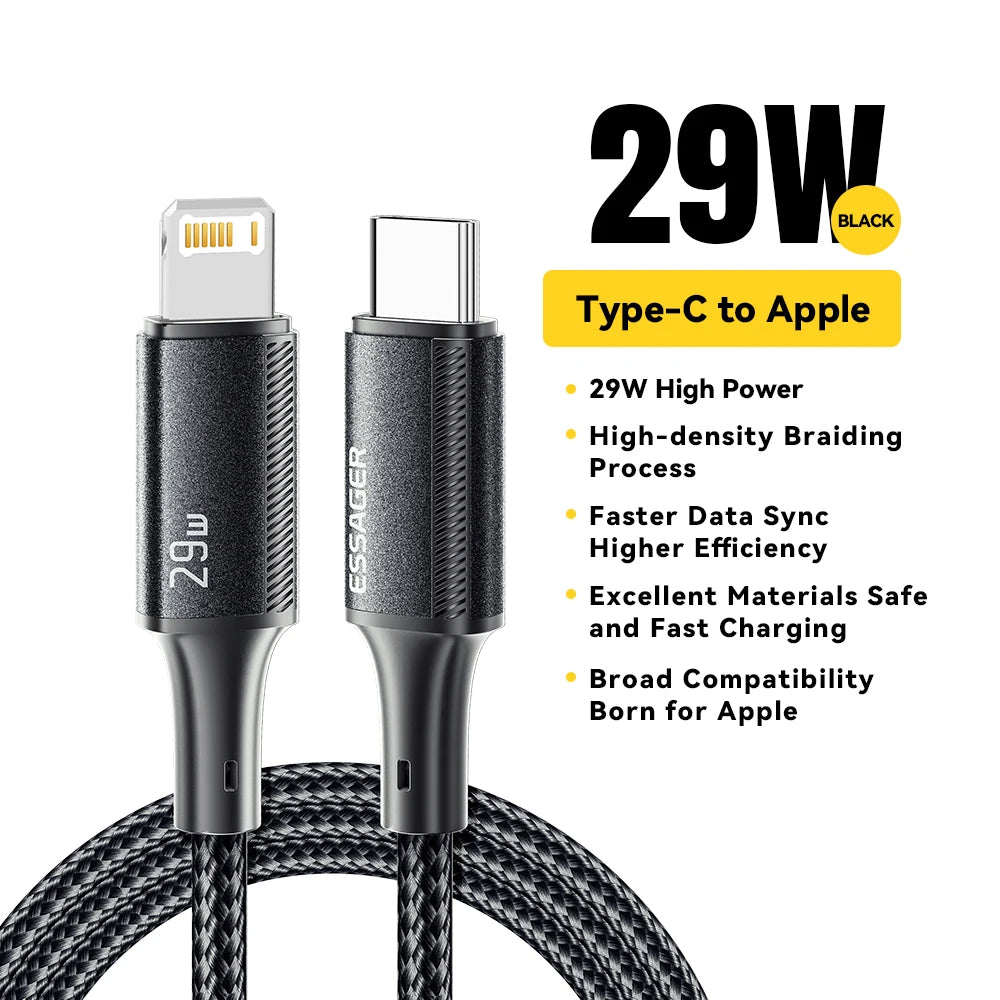Fast Charging Cable for iPhone – USB-C to Lightning (0.25m / 1m / 2m / 3m)