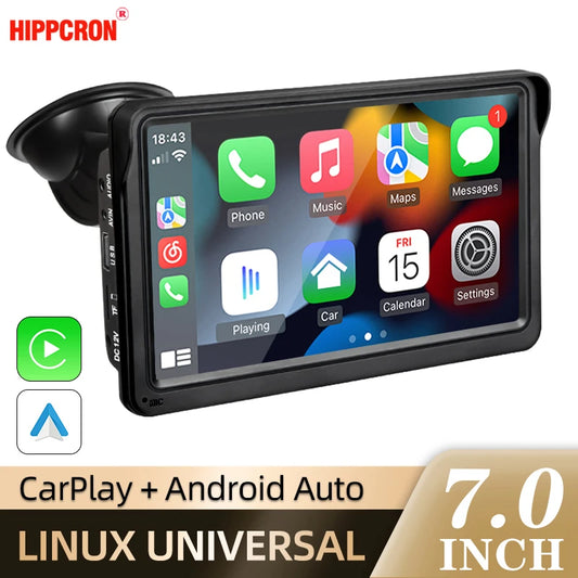 7” Universal Car Multimedia Player – Wireless CarPlay & Android Auto