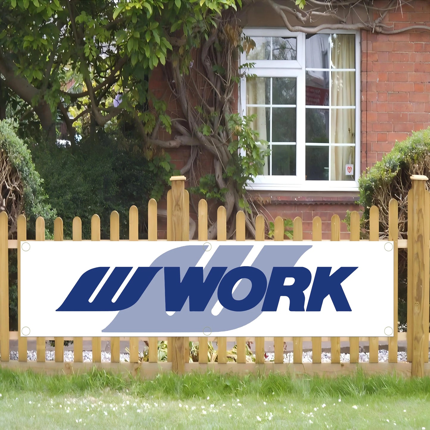 Work Wheels Banner Flag – Garage Wall Art