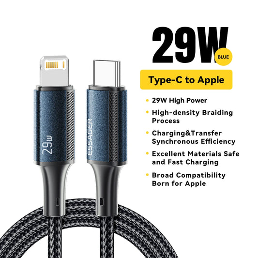 Fast Charging Cable for iPhone – USB-C to Lightning (0.25m / 1m / 2m / 3m)
