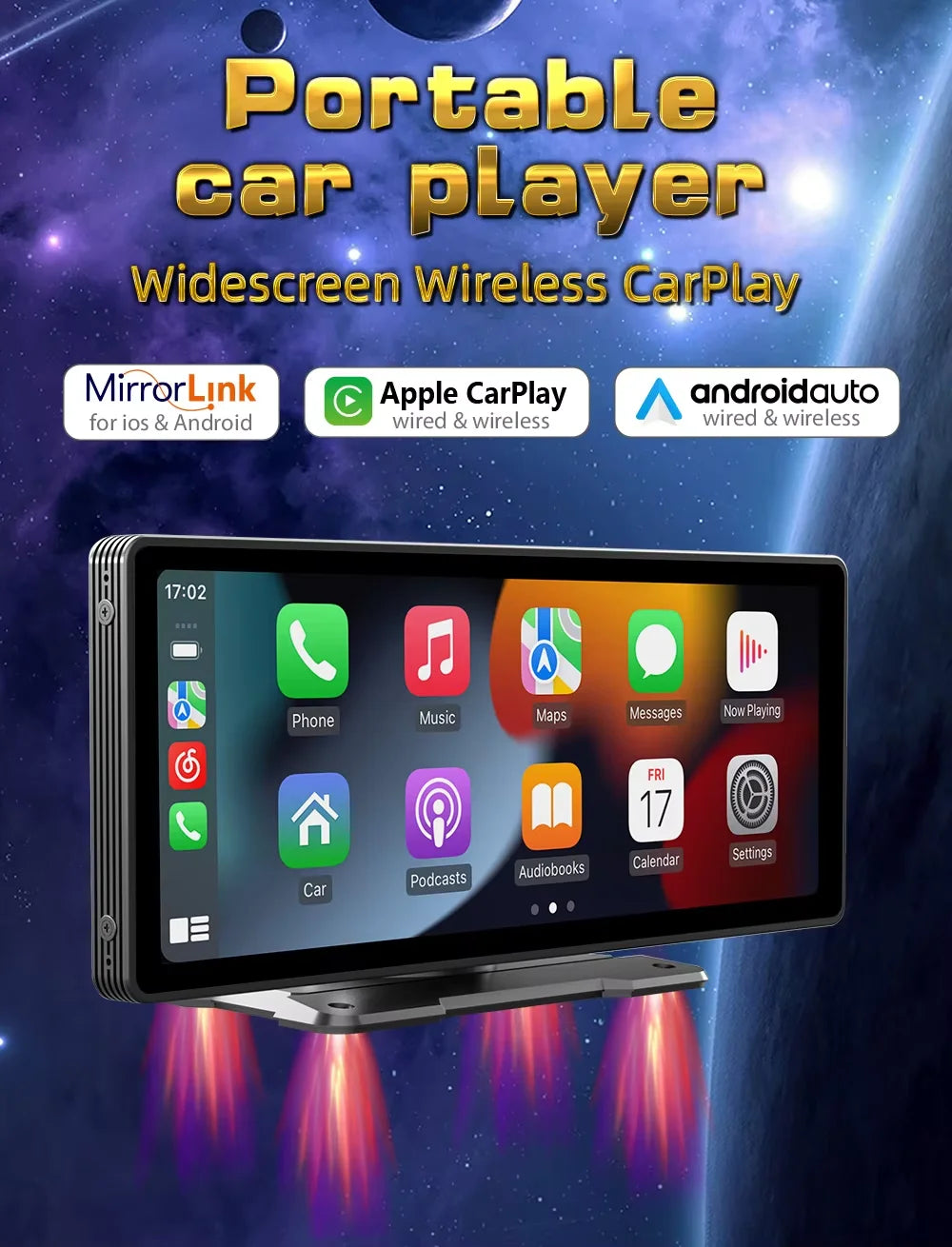 10.26” Universal Car Radio Multimedia Player – Wireless CarPlay & Android Auto