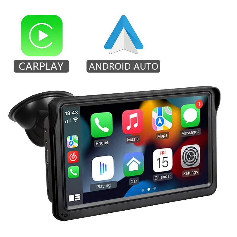 7” Universal Car Multimedia Player – Wireless CarPlay & Android Auto