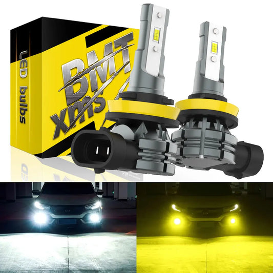 HB3 (9005) & HB4 (9006) LED Light Bulbs – 6500K White (Pair, 12000LM)
