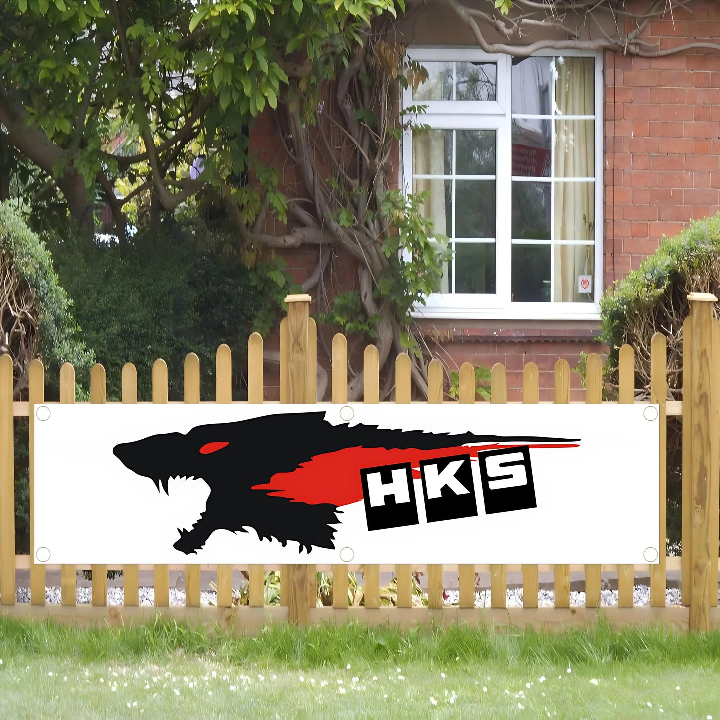 HKS Power Logo Banner Flag – Garage Wall Art