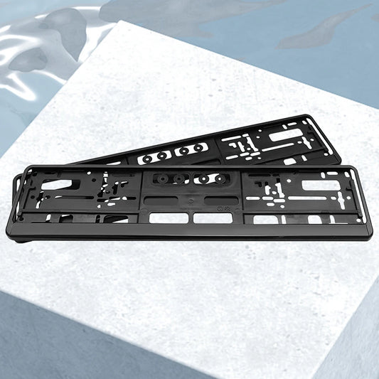 2Pcs Car Licence Plate Bracket Black Number Plate Holder EU Standard License Plate Frame Cover Anti-corrosion Auto Accessories