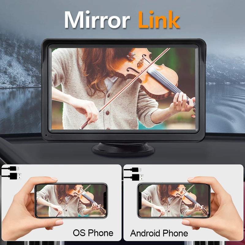 7” Universal Car Multimedia Player – Wireless CarPlay & Android Auto